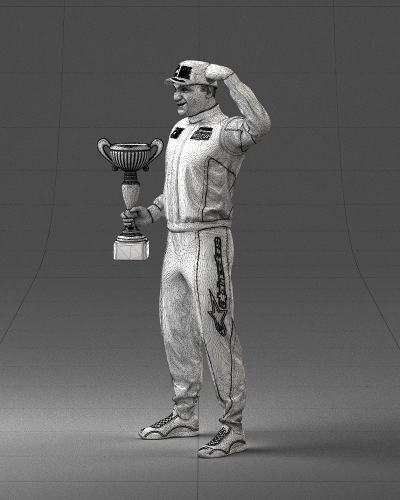 000179 Race Car Driver Champion 0906 3D model_29
