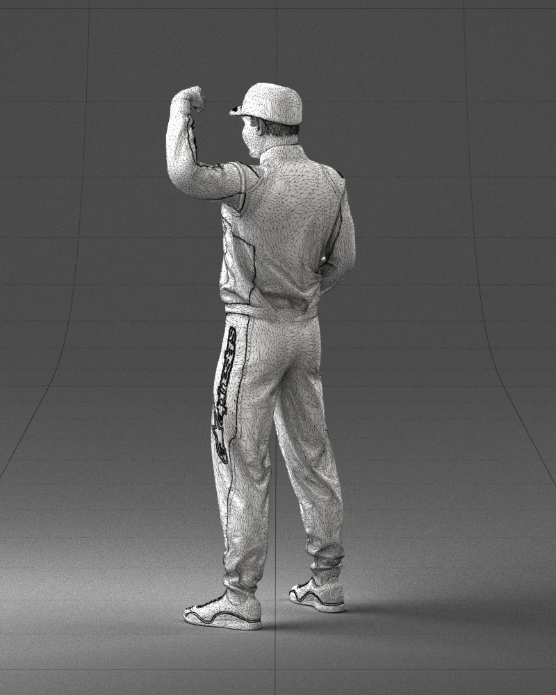 000179 Race Car Driver Champion 0906 3D model_23
