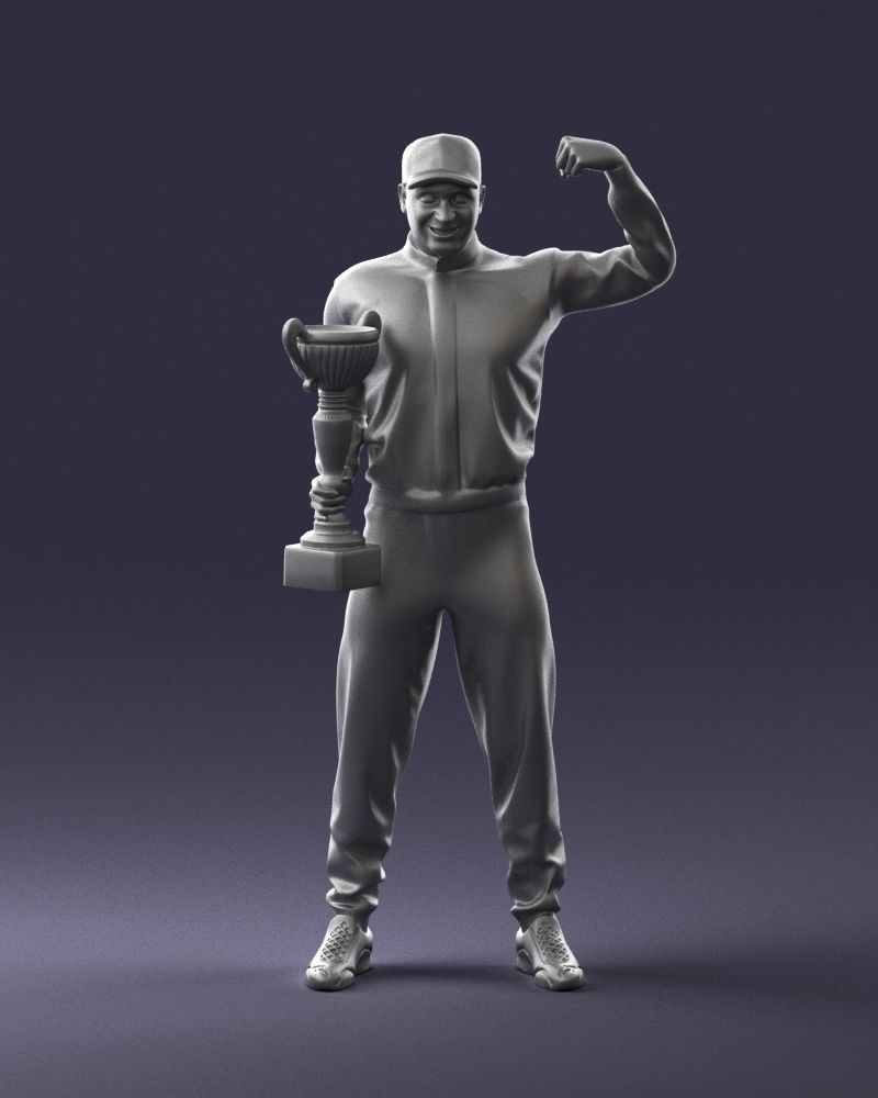 000179 Race Car Driver Champion 0906 3D model_1