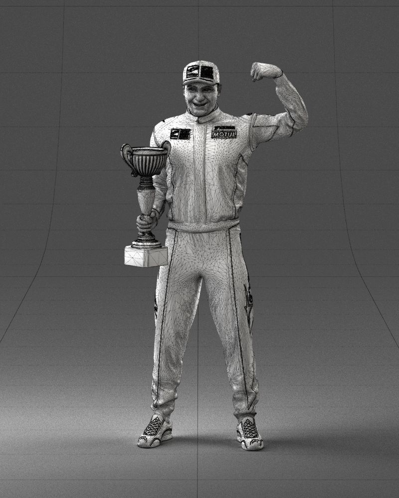 000179 Race Car Driver Champion 0906 3D model_35