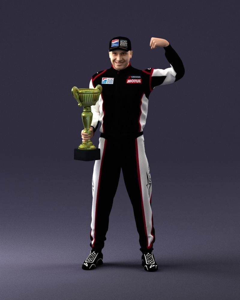 000179 Race Car Driver Champion 0906 3D model_33