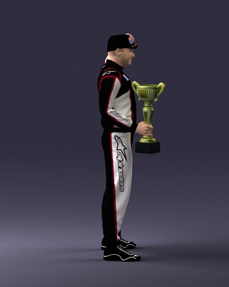 000179 Race Car Driver Champion 0906 3D model_12