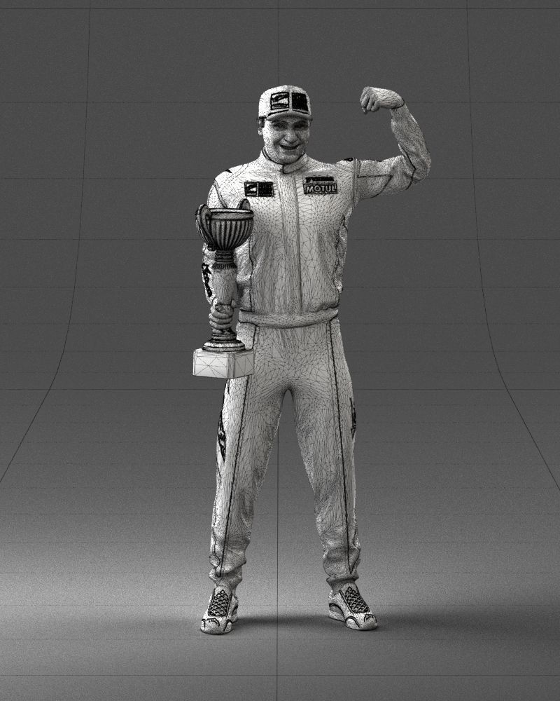 000179 Race Car Driver Champion 0906 3D model_5