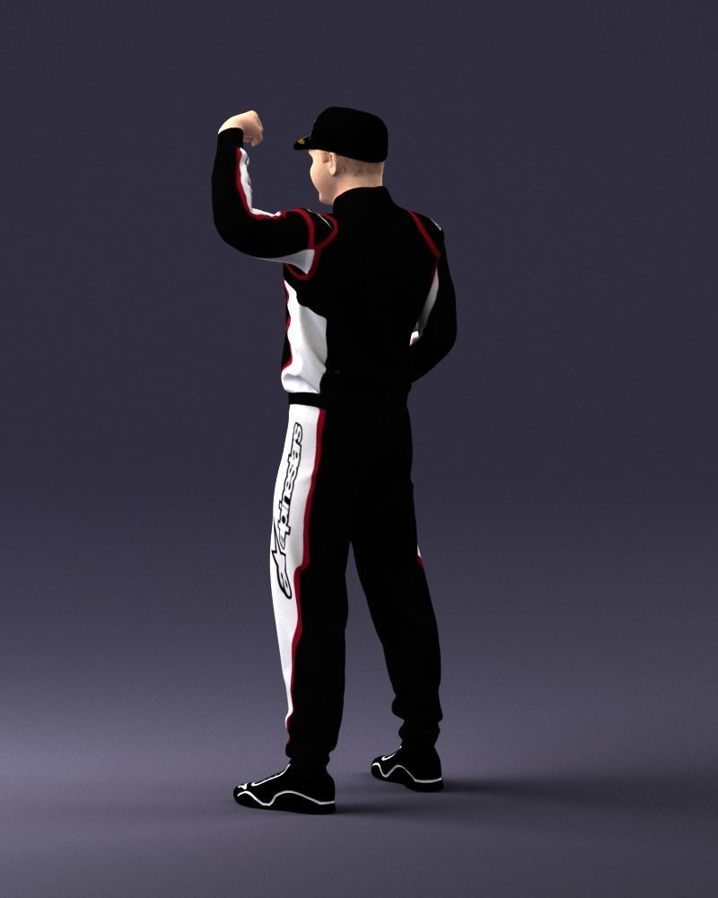 000179 Race Car Driver Champion 0906 3D model_21