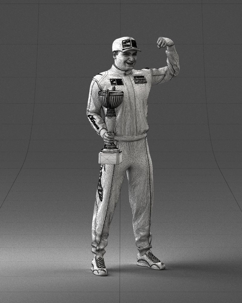 000179 Race Car Driver Champion 0906 3D model_8