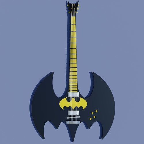 Batman Guitar 3D model | CGTrader
