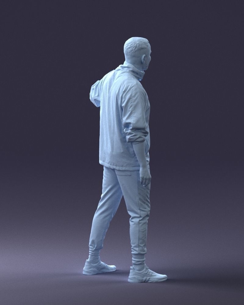 000249 Man with Tambourine Realistic Percussionist Character 3D model_17