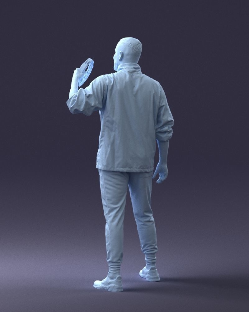 000249 Man with Tambourine Realistic Percussionist Character 3D model_23
