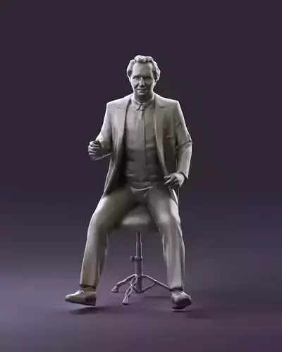 oldy man in quad suit seat 1070 3D Print Ready 3D print model