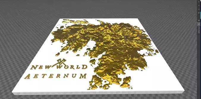 New World Aeternum 3D Map 3D print model