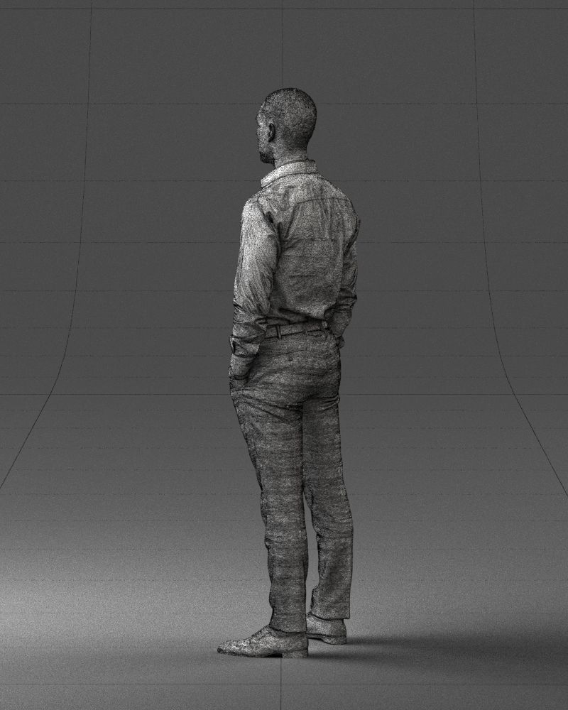 000241 Man in White Shirt and Formal Trousers 0116 3D model_24