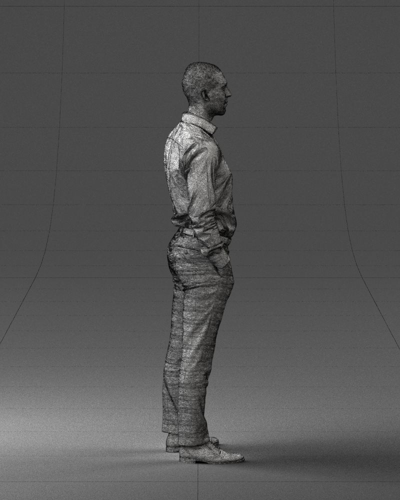 000241 Man in White Shirt and Formal Trousers 0116 3D model_15