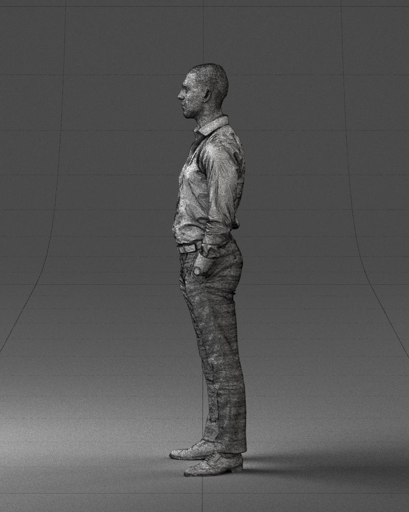 000241 Man in White Shirt and Formal Trousers 0116 3D model_27