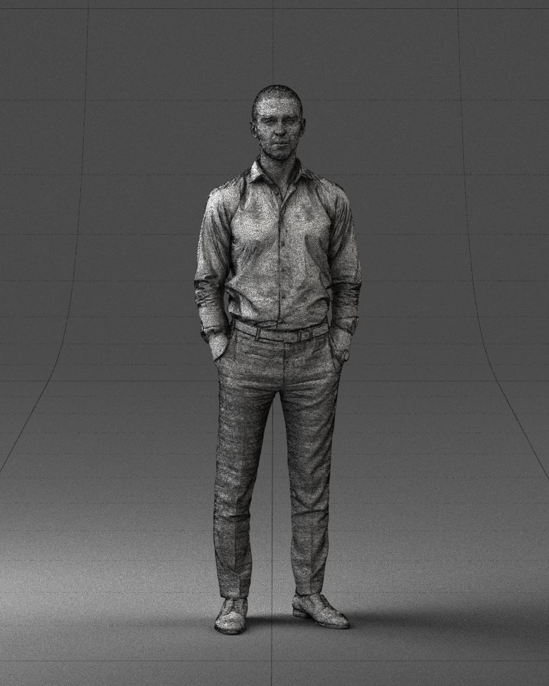 000241 Man in White Shirt and Formal Trousers 0116 3D model_39