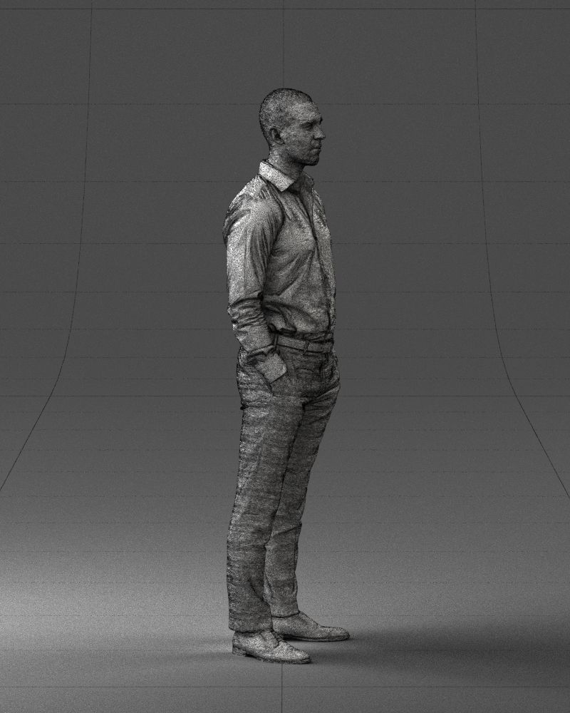 000241 Man in White Shirt and Formal Trousers 0116 3D model_12