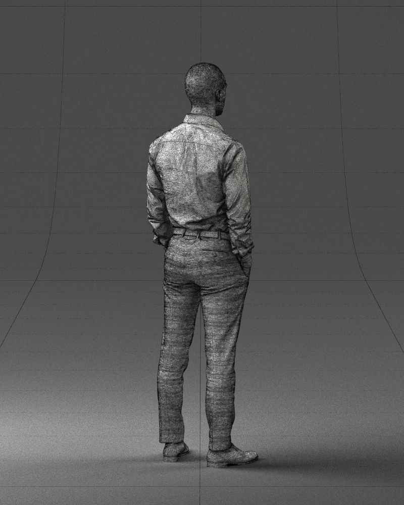 000241 Man in White Shirt and Formal Trousers 0116 3D model_18