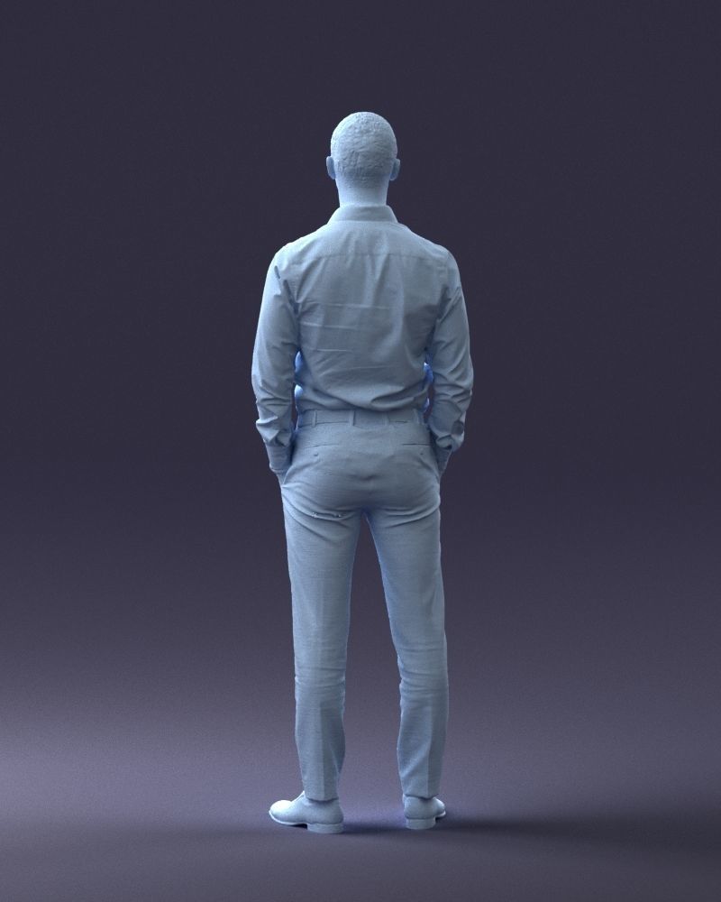 000241 Man in White Shirt and Formal Trousers 0116 3D model_20