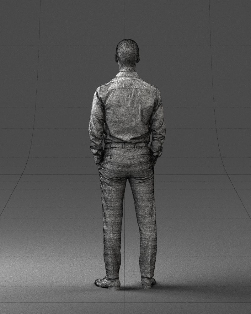 000241 Man in White Shirt and Formal Trousers 0116 3D model_21