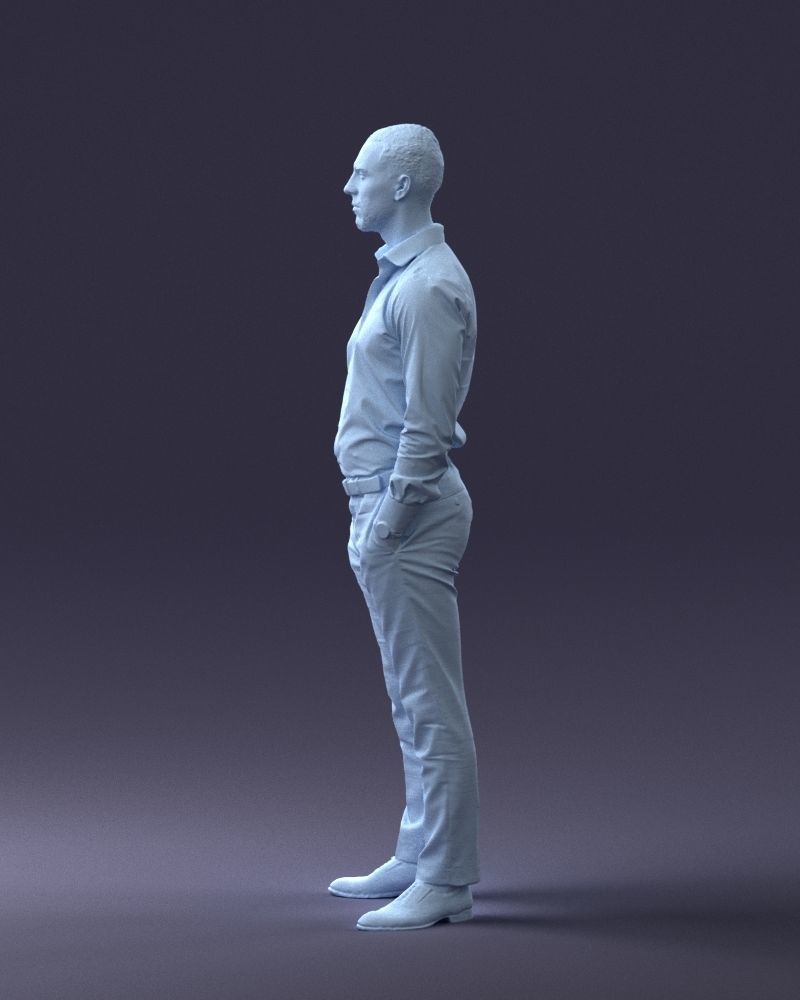 000241 Man in White Shirt and Formal Trousers 0116 3D model_26