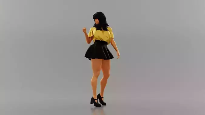 Pretty Attention Girl 3D print model