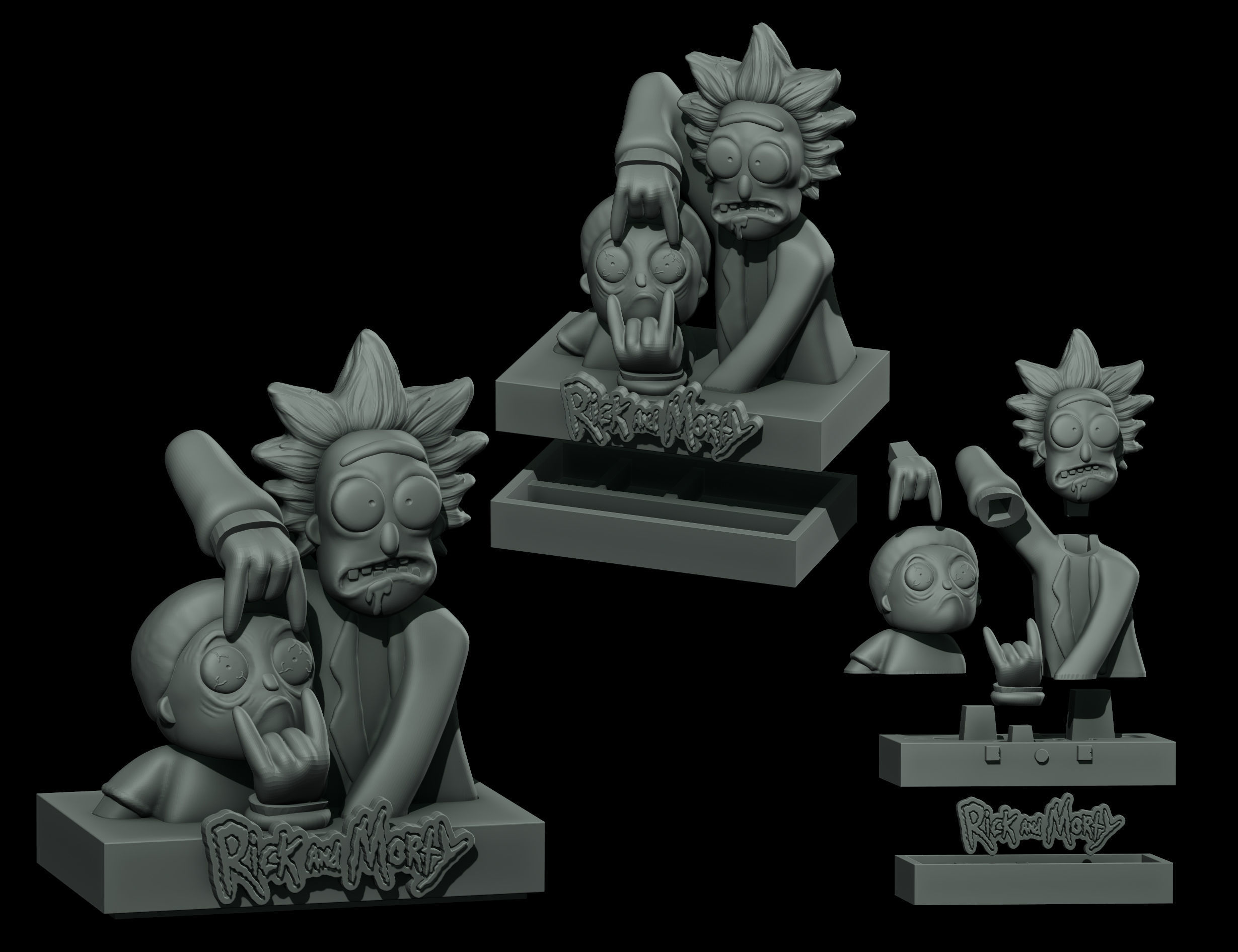 Rick and Morty CASE 3D print model_1