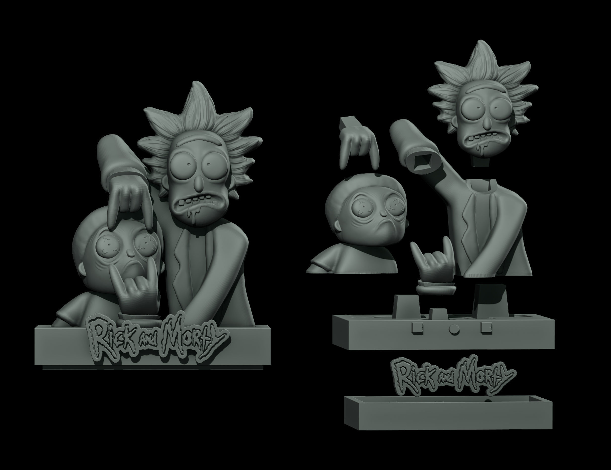 Rick and Morty CASE 3D print model_2