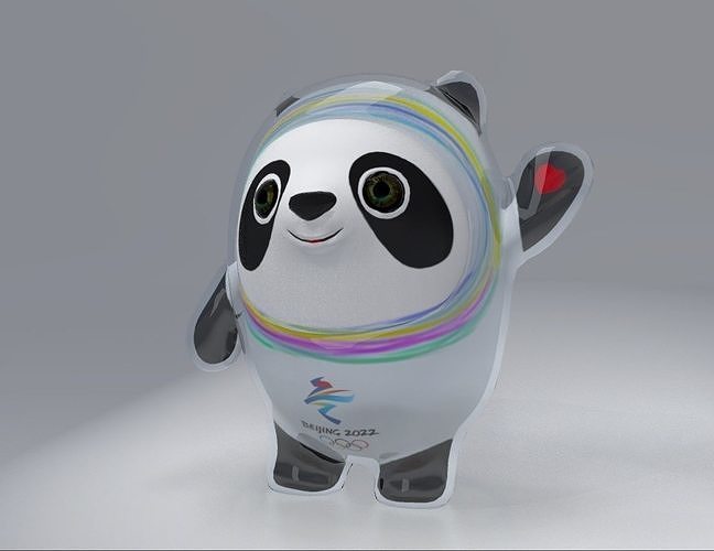 Olympic mascot 2022 lowpoly Low-poly 3D model