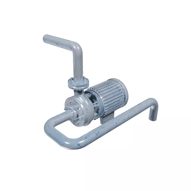 Metallic Borewell Pump Low-poly 3D model_0