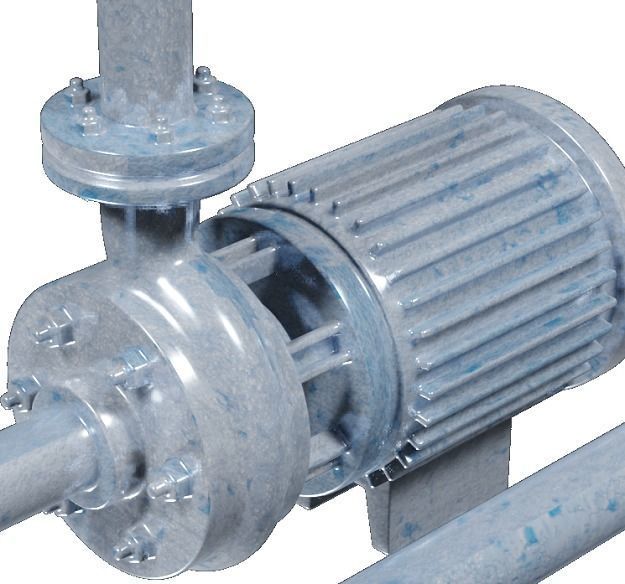 Metallic Borewell Pump Low-poly 3D model_2