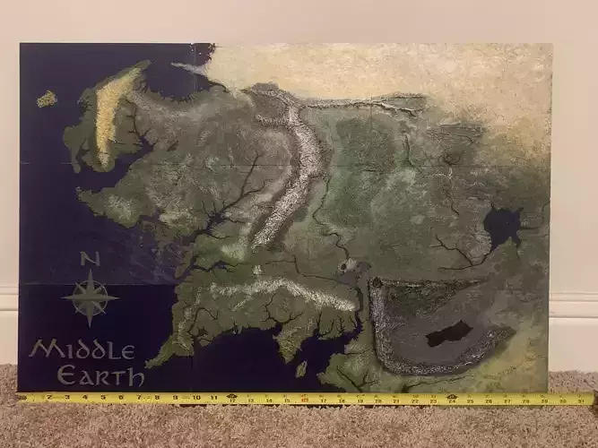 3D Map of Middle Earth 3D print model