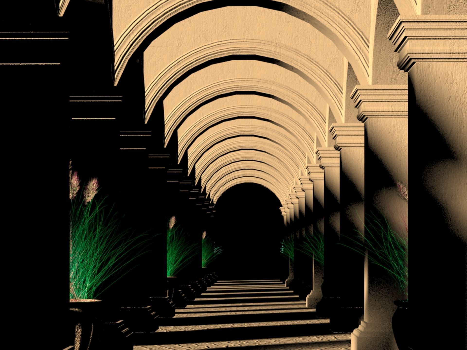 Classic Arch Low-poly 3D model_10