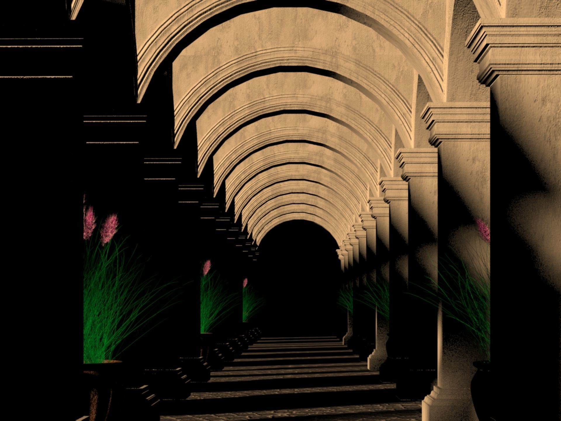 Classic Arch Low-poly 3D model_13