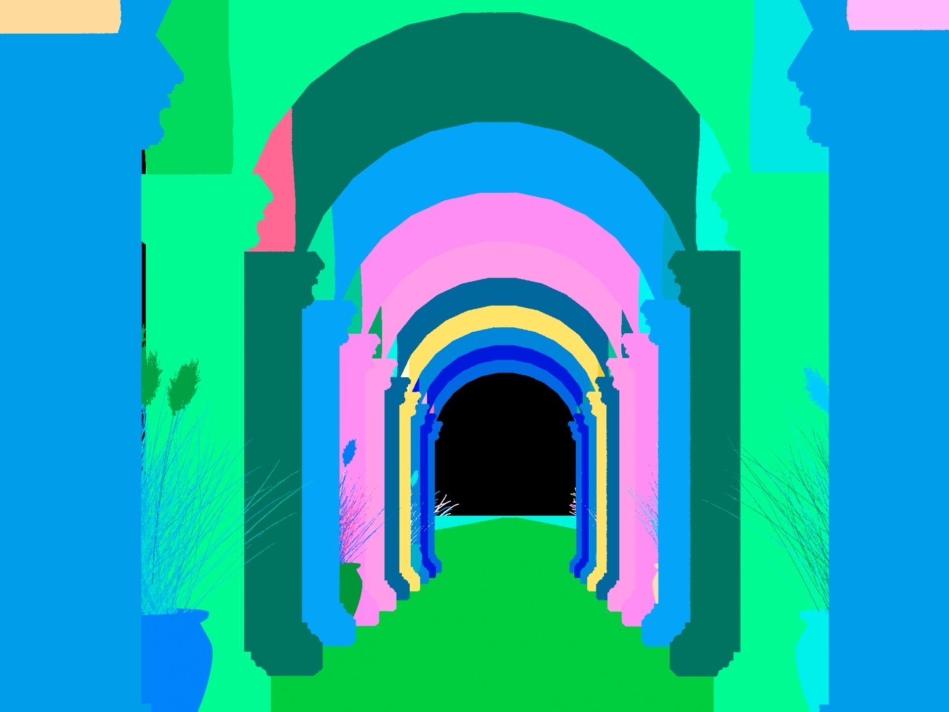 Classic Arch Low-poly 3D model_3