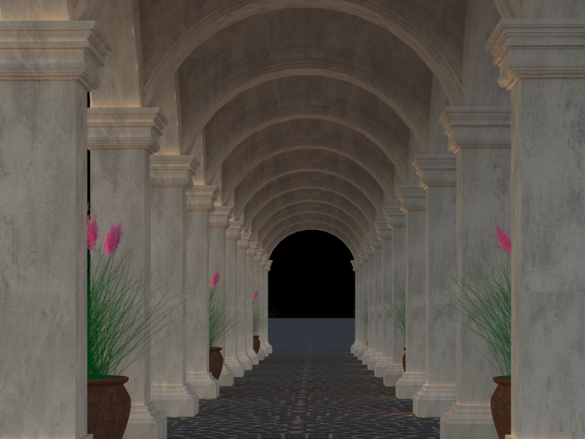 Classic Arch Low-poly 3D model_4