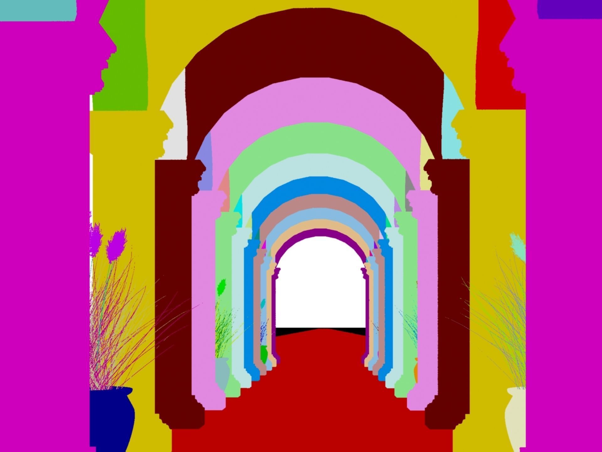 Classic Arch Low-poly 3D model_12