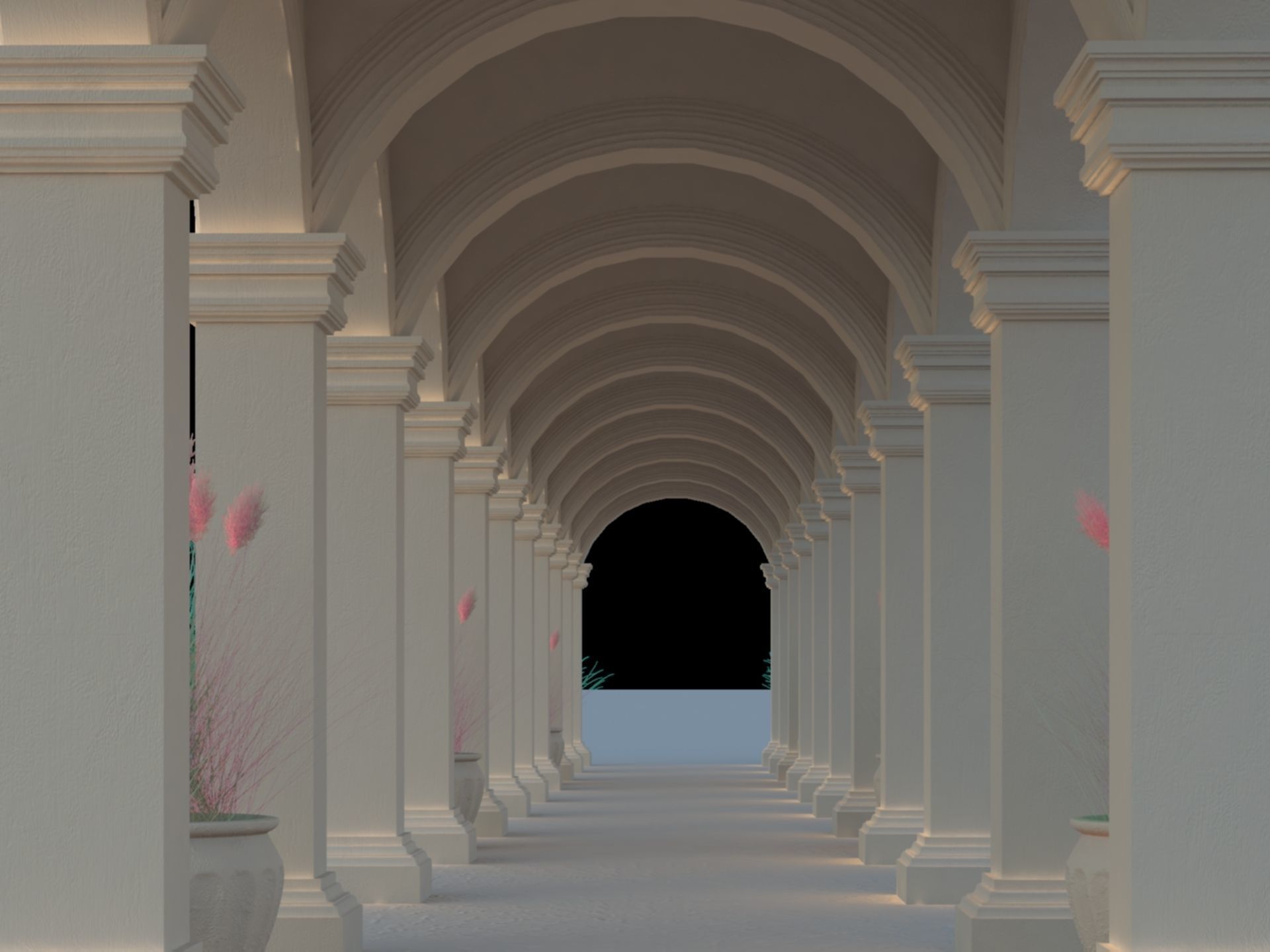 Classic Arch Low-poly 3D model_8
