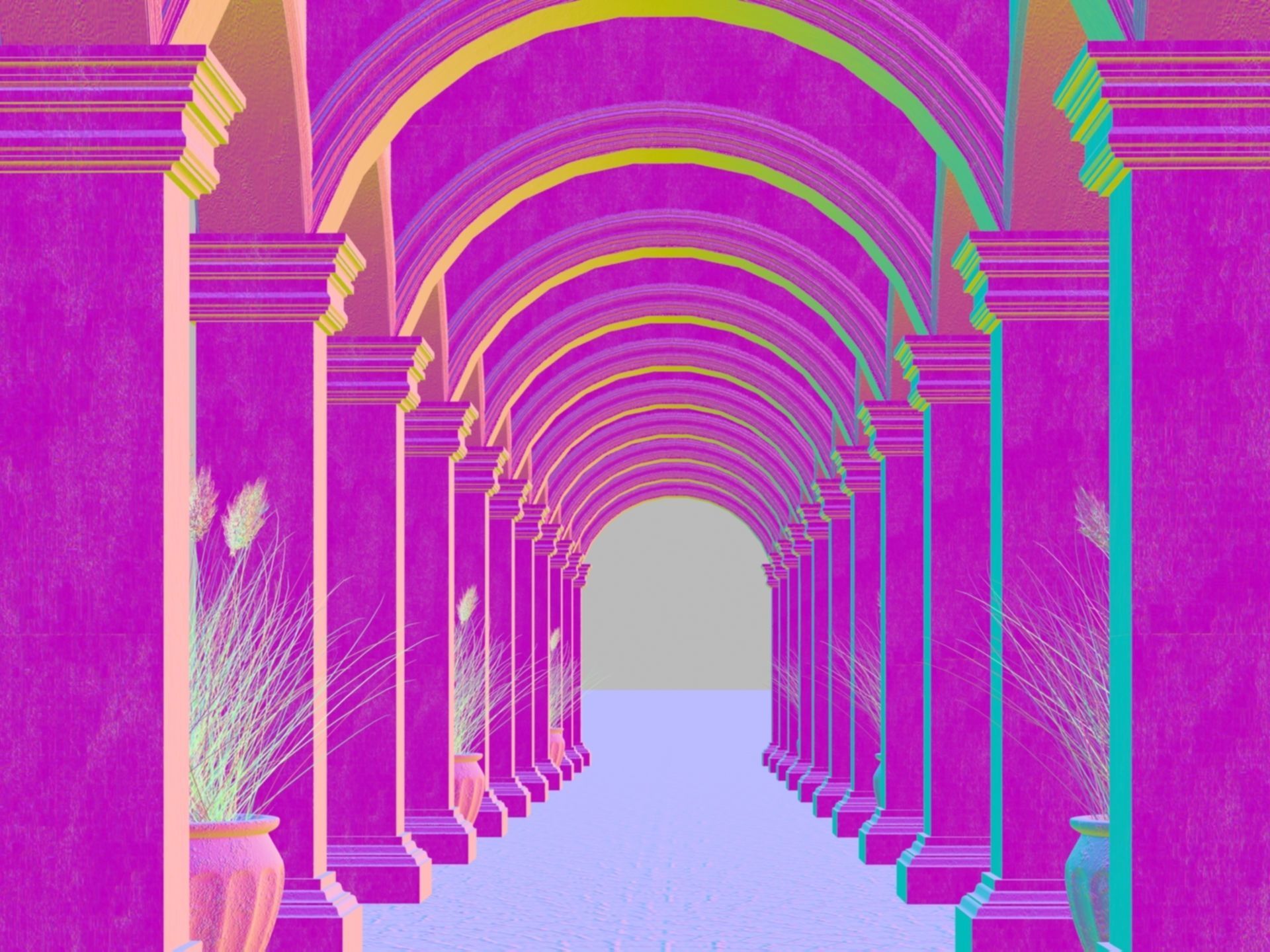 Classic Arch Low-poly 3D model_15