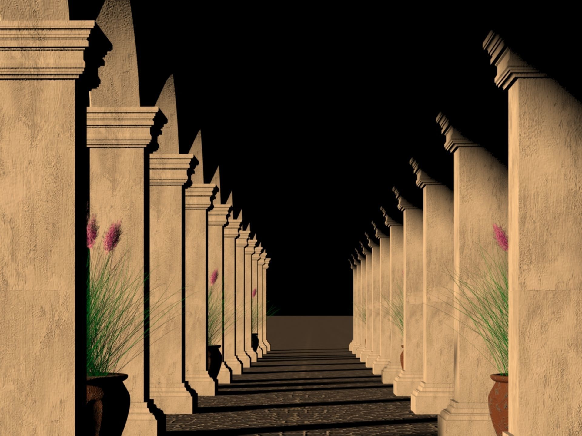 Classic Arch Low-poly 3D model_5