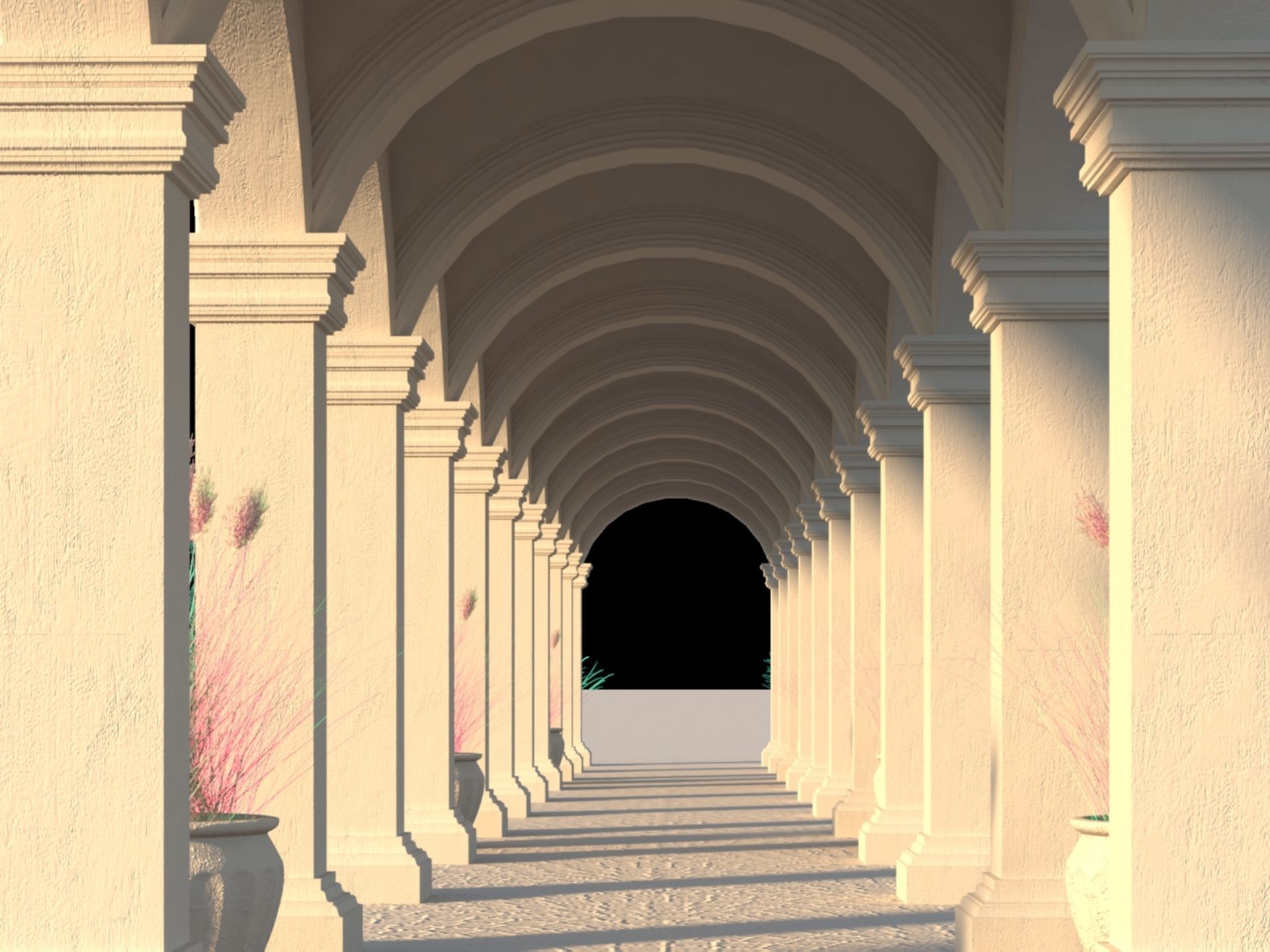 Classic Arch Low-poly 3D model_11