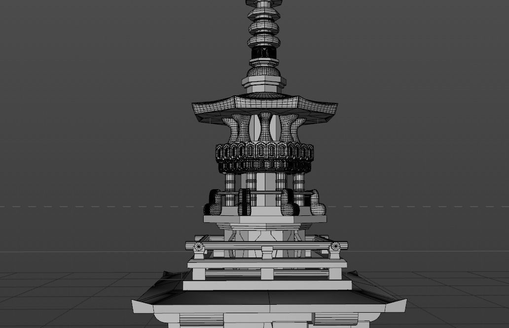 c4d Dabotap modeling Low-poly 3D model_1