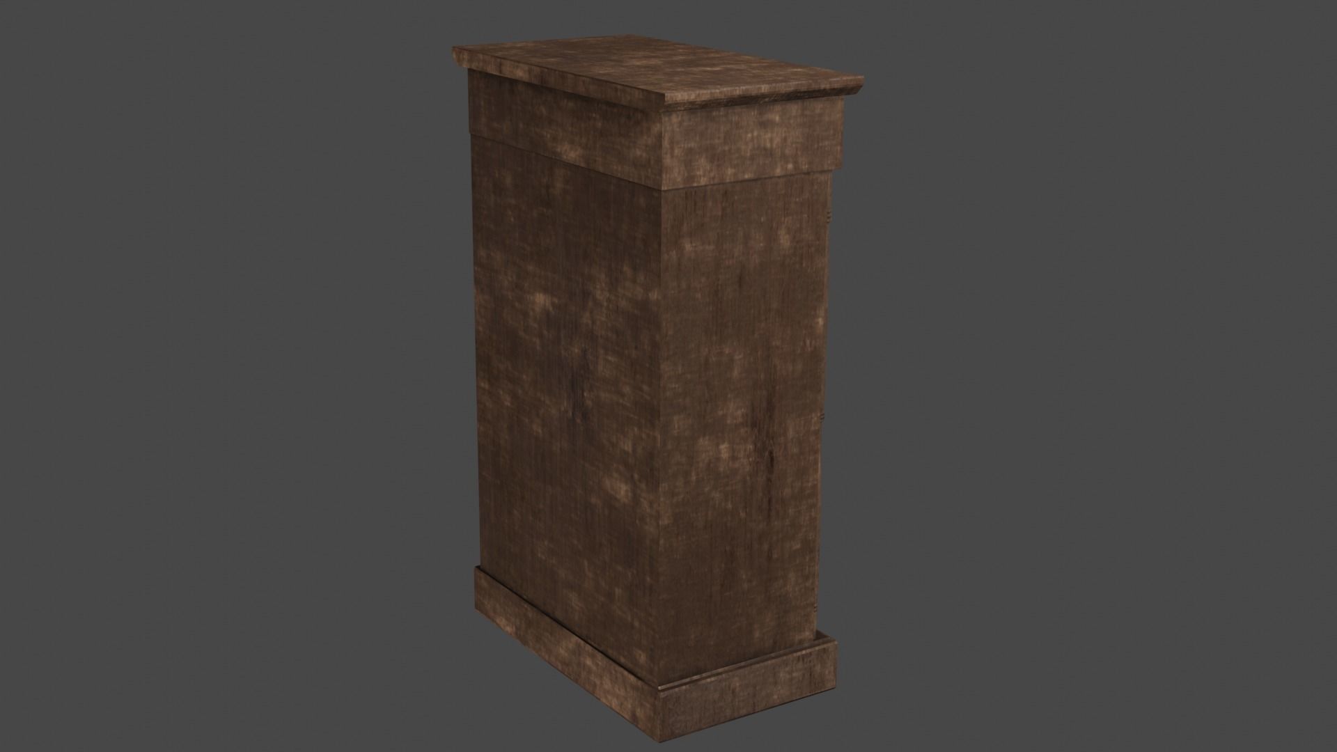 Antique Bookshelf Low-poly 3D model_5