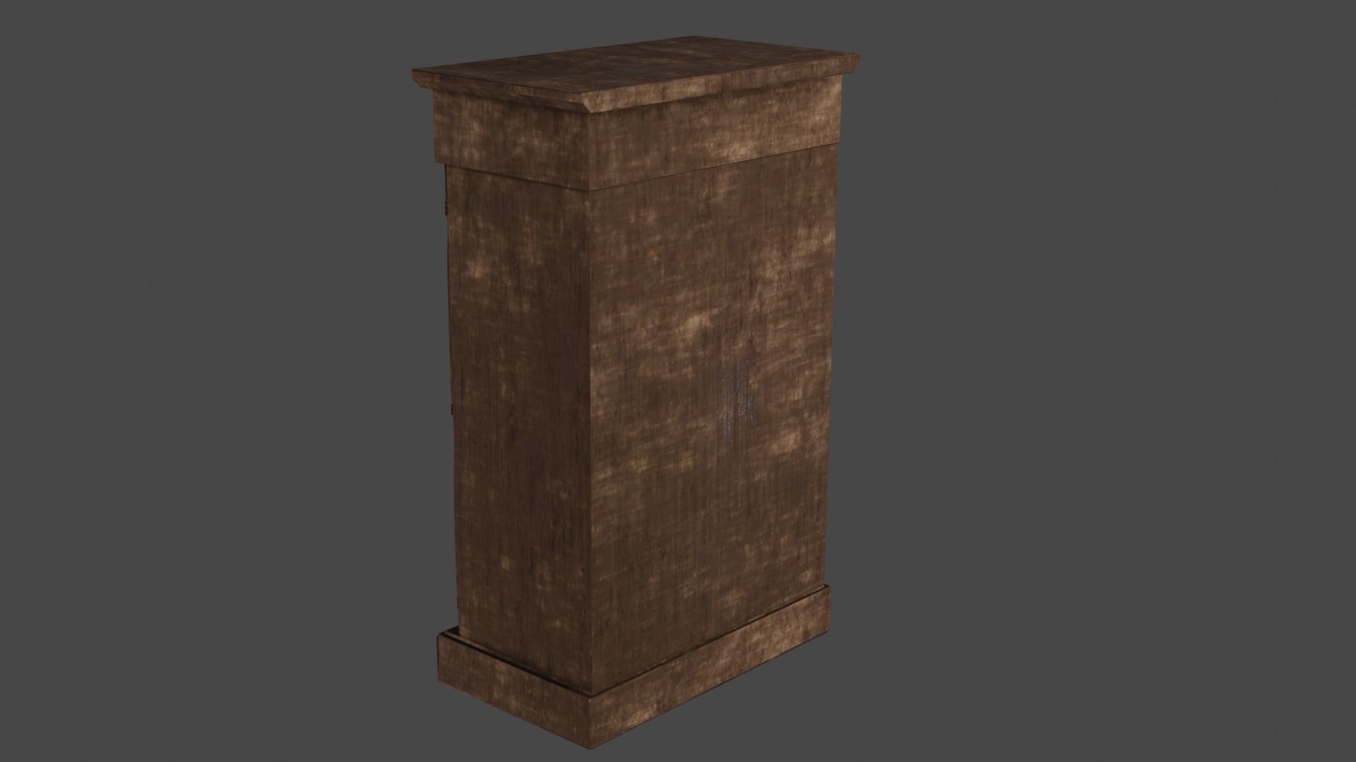 Antique Bookshelf Low-poly 3D model_9