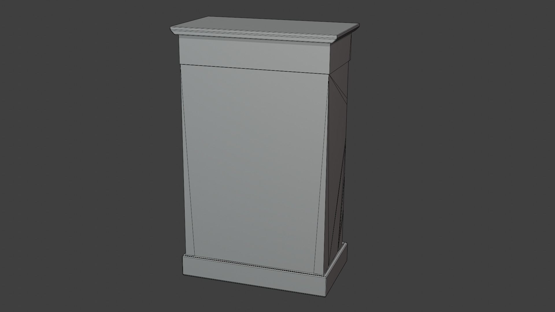 Antique Bookshelf Low-poly 3D model_8