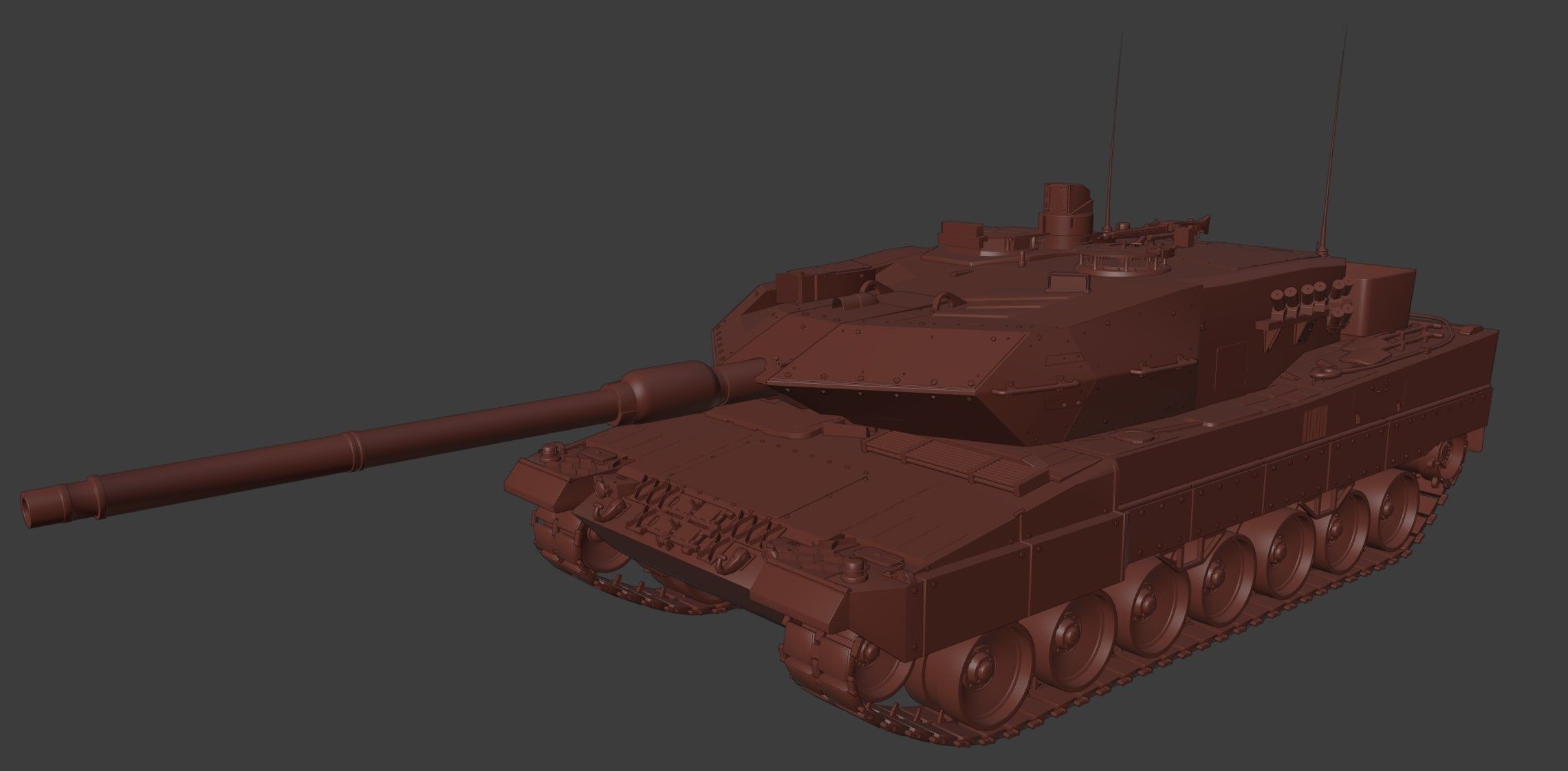 Leopard 2A6 Rigged MBT 3D model_14