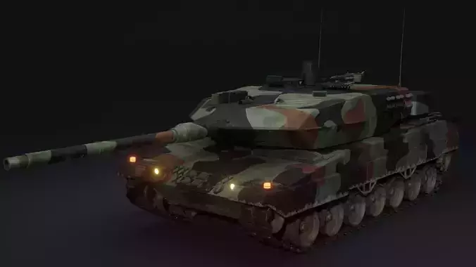 Leopard 2A6 Rigged MBT 3D model