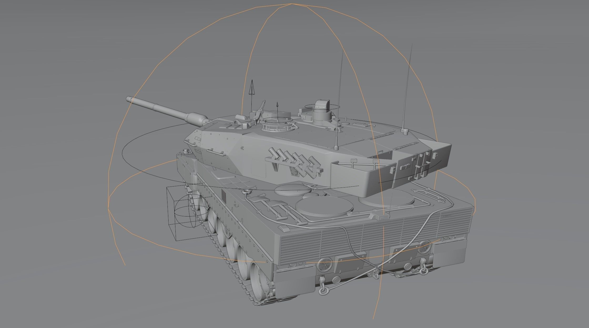 Leopard 2A6 Rigged MBT 3D model_11