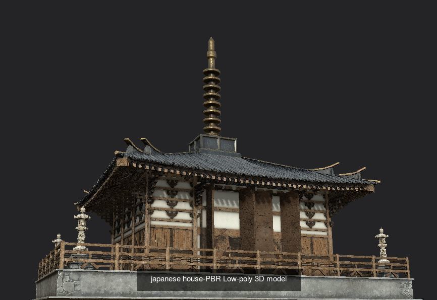 Japanese Pack Pbr gameready 3D Model Collection_3