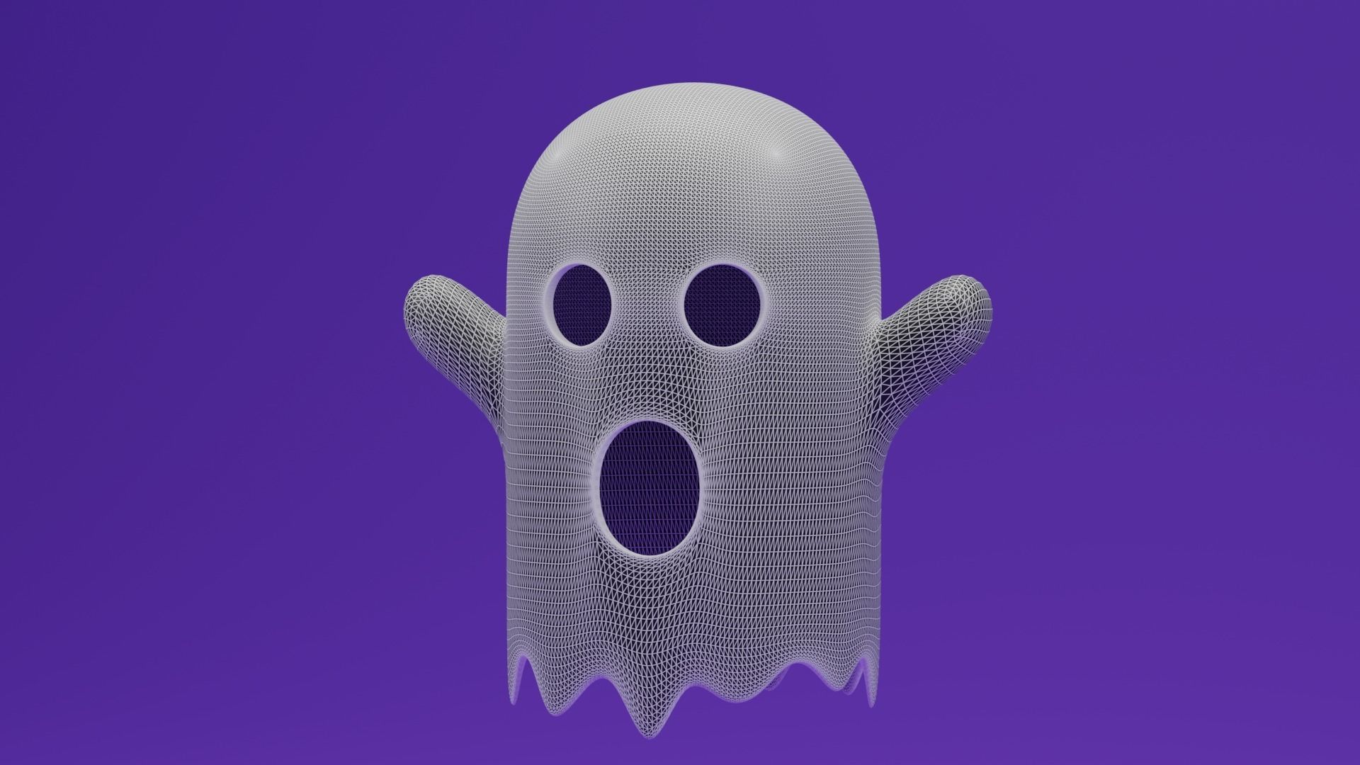 Cartoon Ghost 3D model_8
