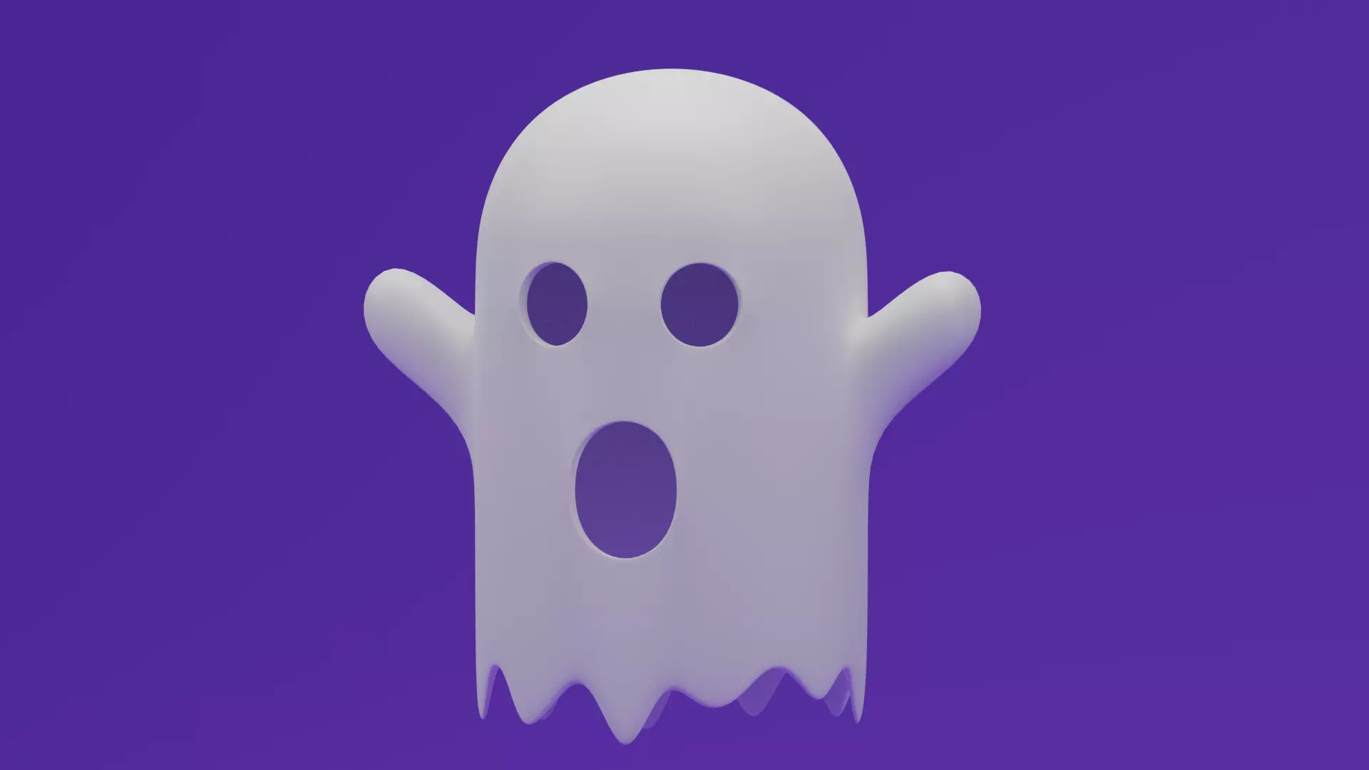 Cartoon Ghost 3D model_0