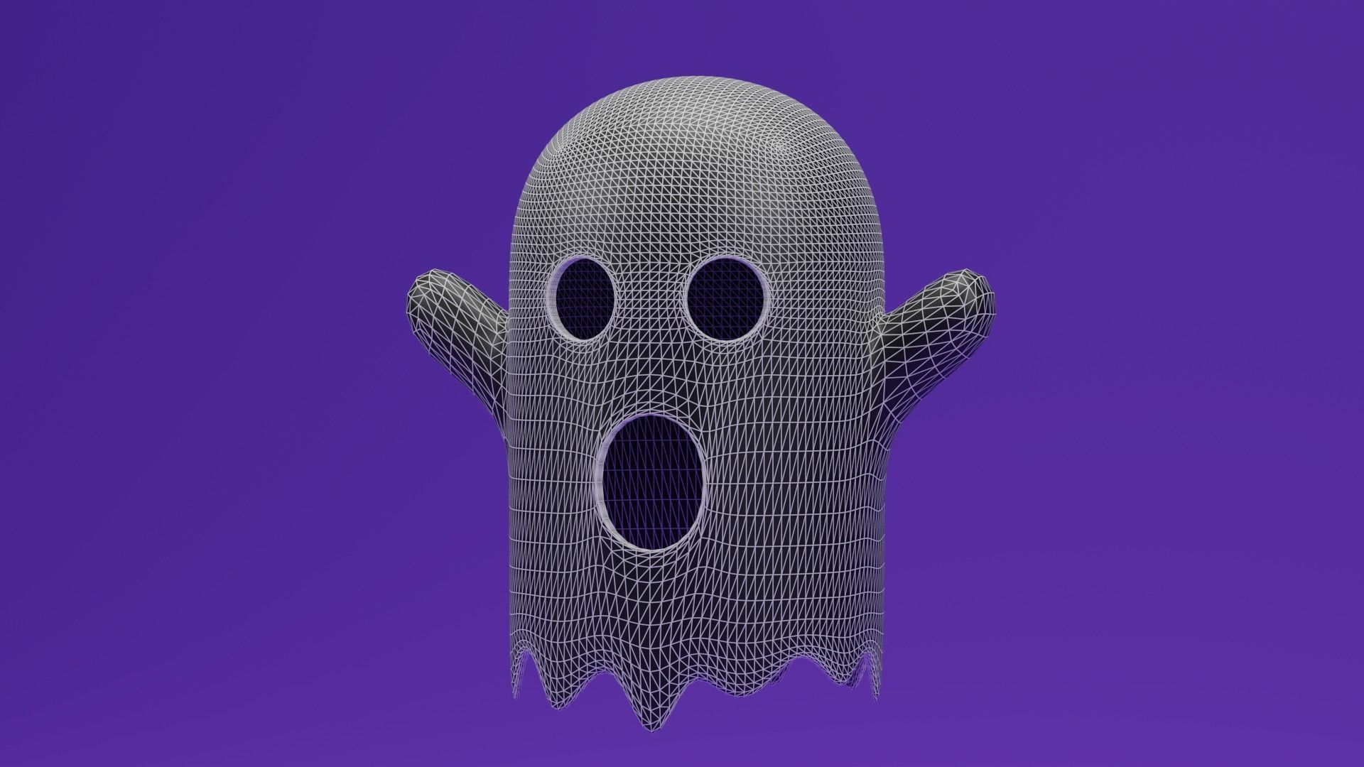 Cartoon Ghost 3D model_9